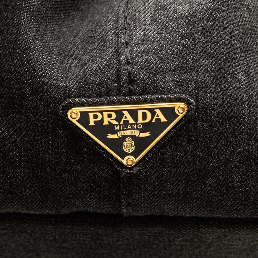 Prada Canvas Canapa Logo Satchel Black Canvas Good condition - Box View