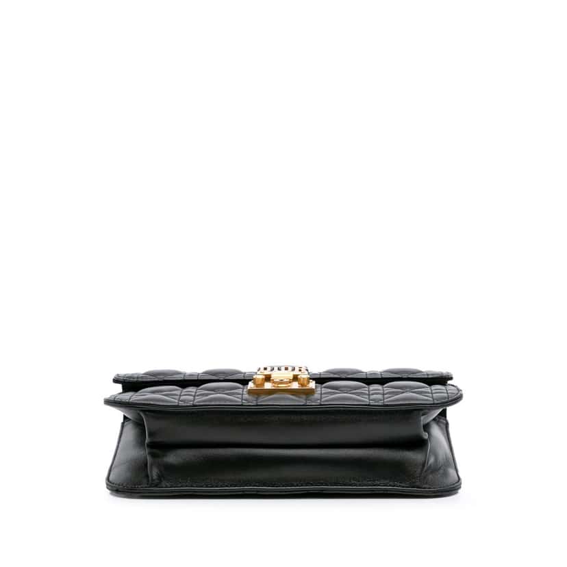 Dior Medium Lambskin Cannage DiorAddict Flap Black Leather Good condition - Inside View