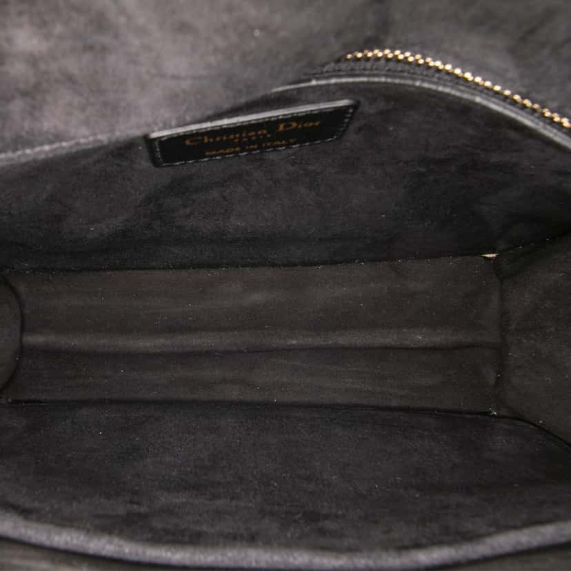 Dior Medium Lambskin Cannage DiorAddict Flap Black Leather Good condition - Model View