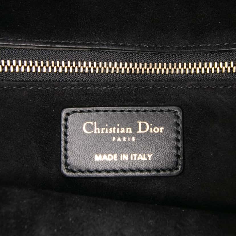 Dior Medium Lambskin Cannage DiorAddict Flap Black Leather Good condition - Box View