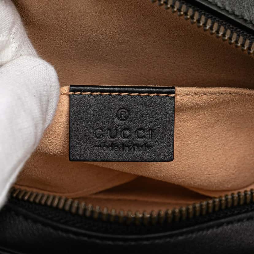Gucci GG Marmont Matelasse Leather Belt Bag Black Leather Good condition - Box View
