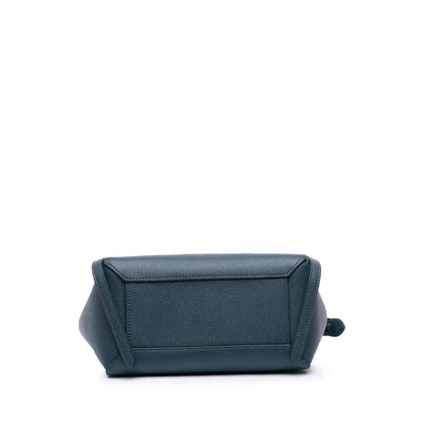 Celine Nano Grained Calfskin Belt Bag Blue Leather Good condition - Inside View