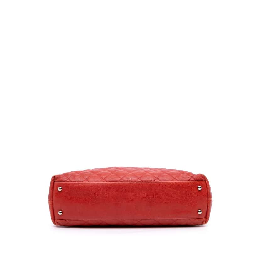 Chanel Quilted Caviar French Riviera Hobo Red Leather Fair condition - Inside View