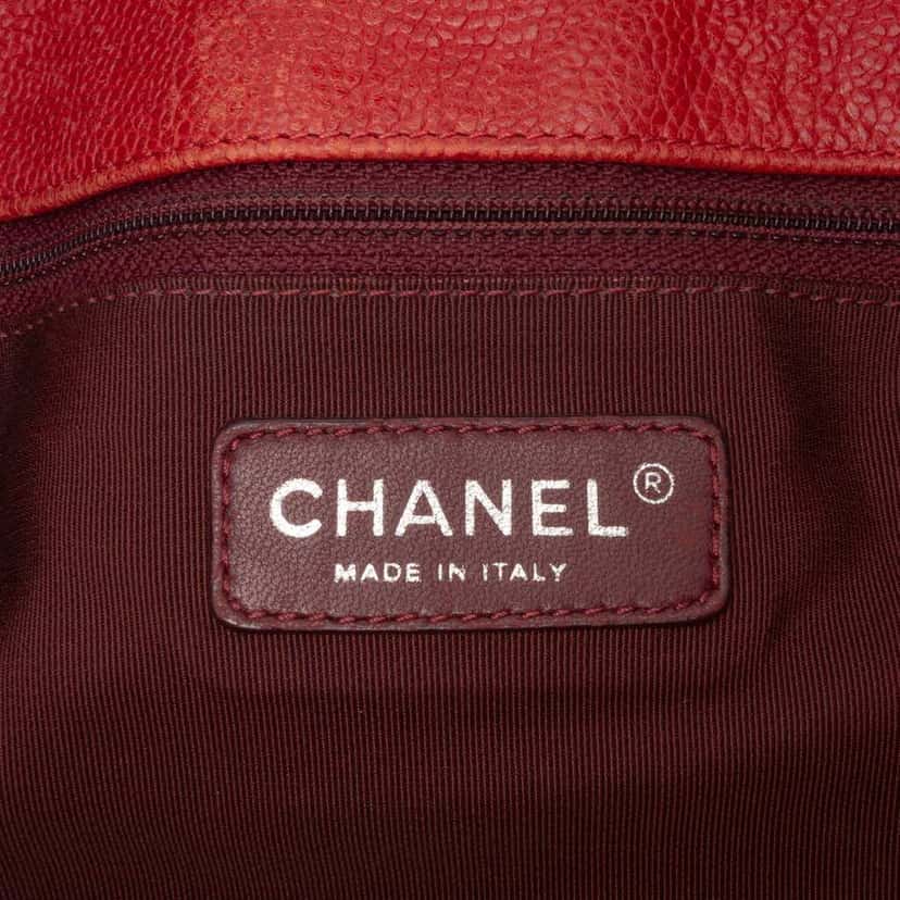 Chanel Quilted Caviar French Riviera Hobo Red Leather Fair condition - Box View