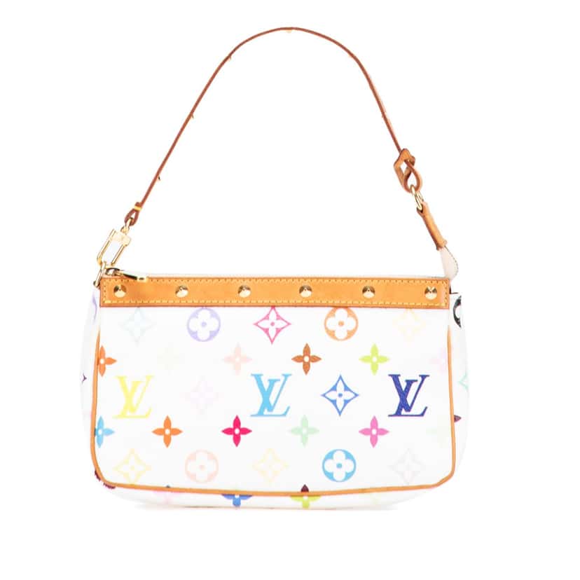 Louis Vuitton Monogram Multicolore Pochette Accessoires White Canvas Good condition - Front View