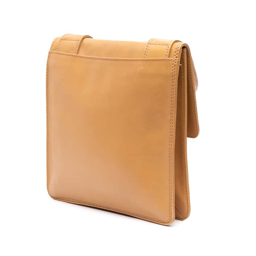Chanel Lambskin Leather Crossbody Brown Leather Good condition - Back View