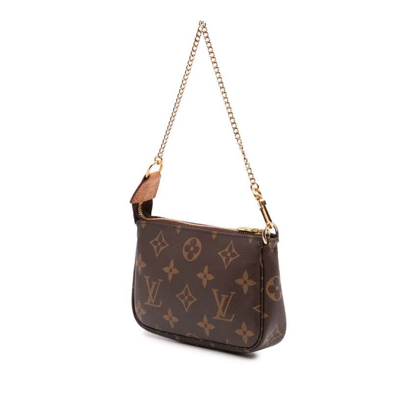 Louis Vuitton Monogram Mini Pochette Accessoires Brown Canvas Fair condition - Back View