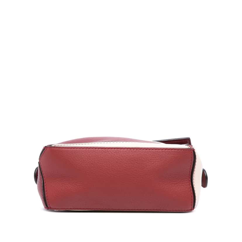 Loewe Mini Tricolor Calfskin Puzzle Satchel Red Leather Good condition - Inside View