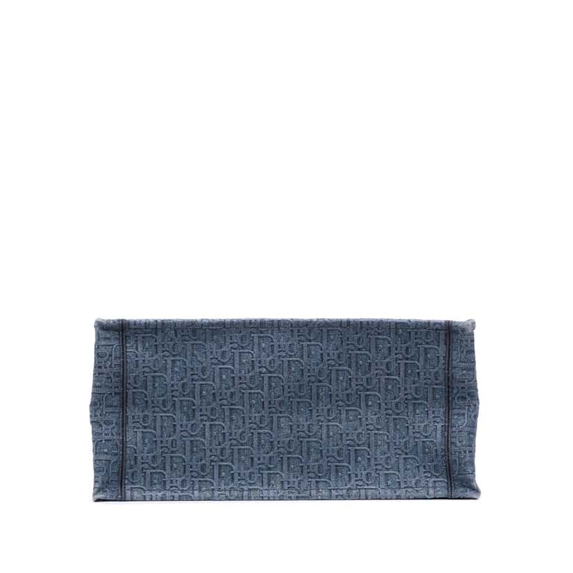 Dior Medium Oblique Denim Book Tote Blue Denim Very good condition - Inside View