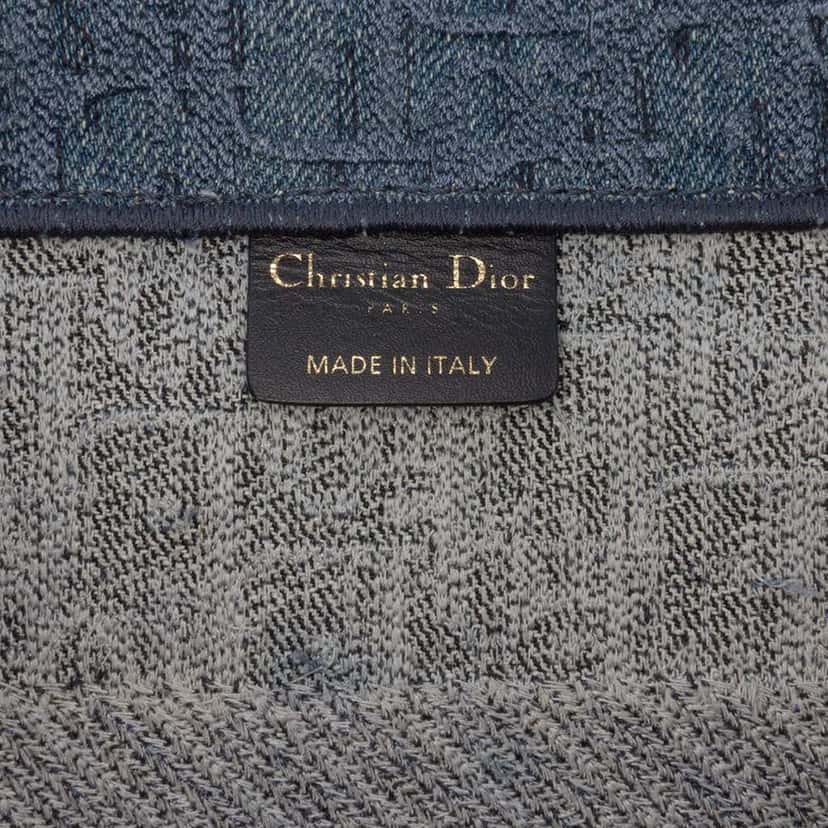Dior Medium Oblique Denim Book Tote Blue Denim Very good condition - Box View