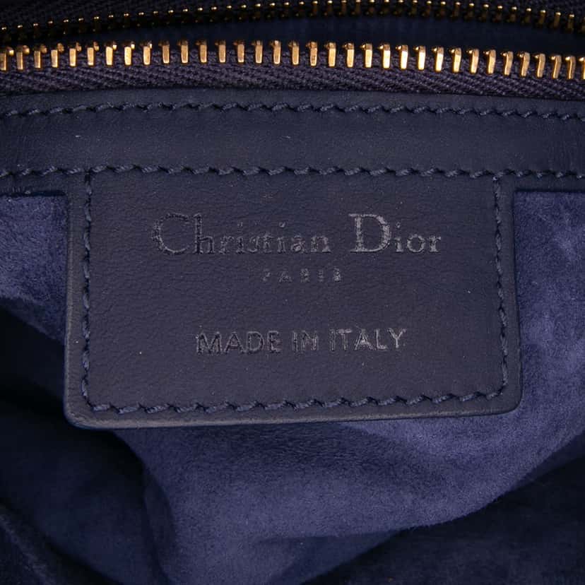 Dior Ultra Matte Calfskin Saddle Bag Blue Leather Good condition - Box View