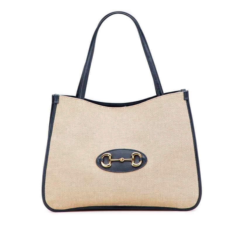 Gucci Medium Canvas Horsebit 1955 Tote Brown Canvas Good condition - Front View