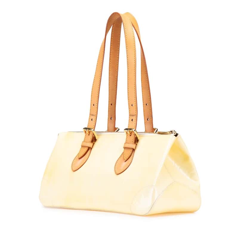 Louis Vuitton Monogram Vernis Rosewood Avenue White Leather Good condition - Back View