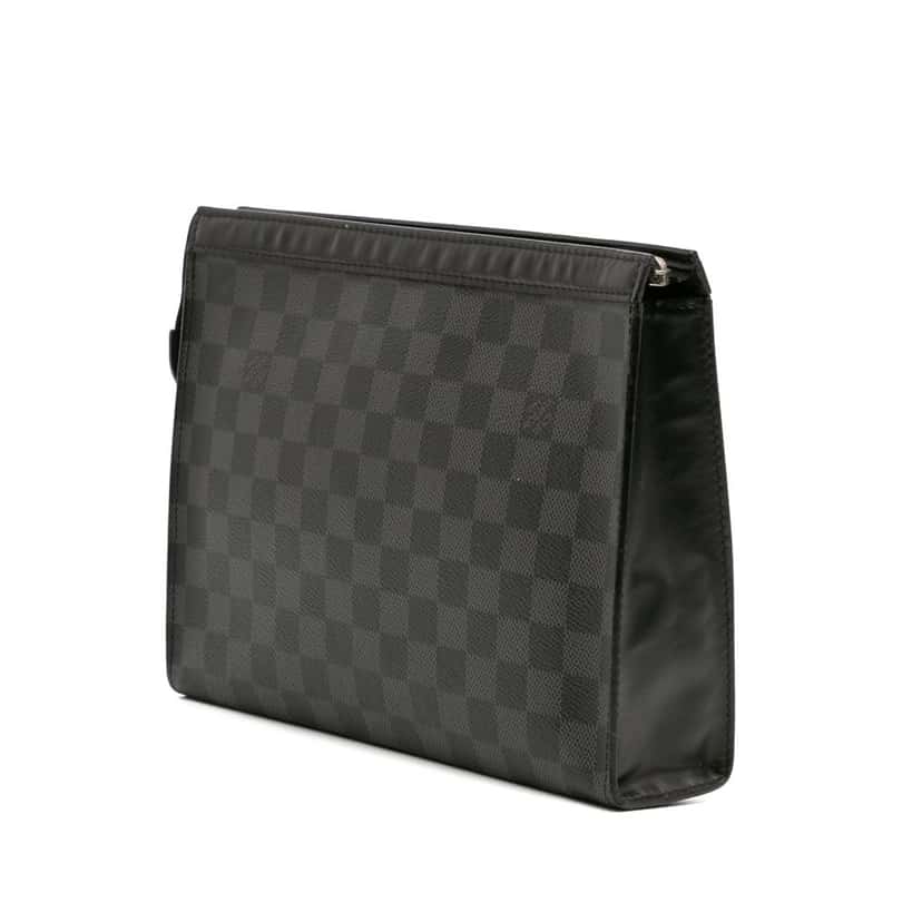 Louis Vuitton Damier Graphite Pochette Voyage MM Grey Canvas Good condition - Back View