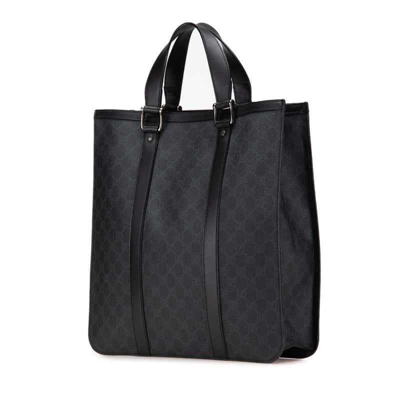 Gucci GG Supreme Tote Black Canvas Good condition - Back View