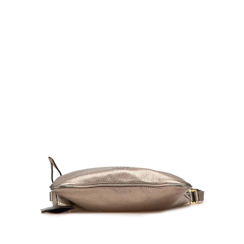 Loewe Anagram Leather Messenger Bag Gold Leather Good condition - Inside View