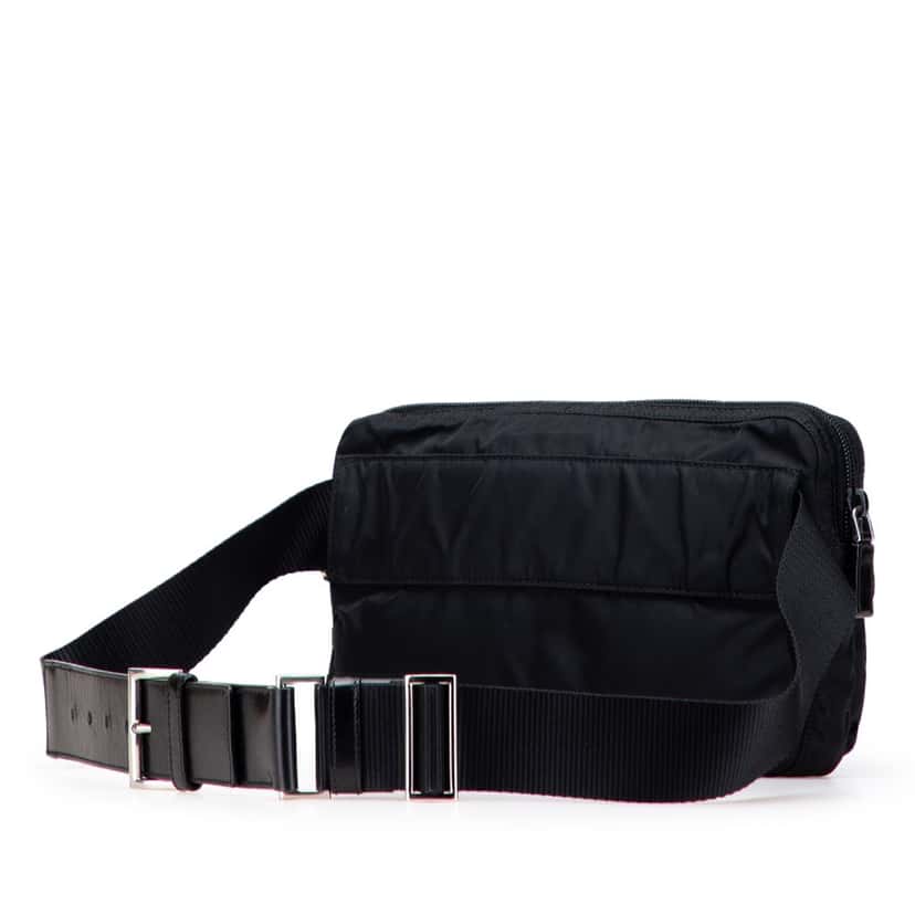 Prada Tessuto Multi Pocket Belt Bag Black Good condition - Back View