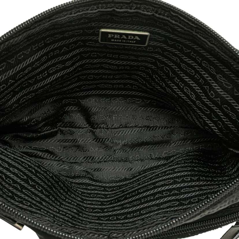 Prada Tessuto Multi Pocket Belt Bag Black Good condition - Model View