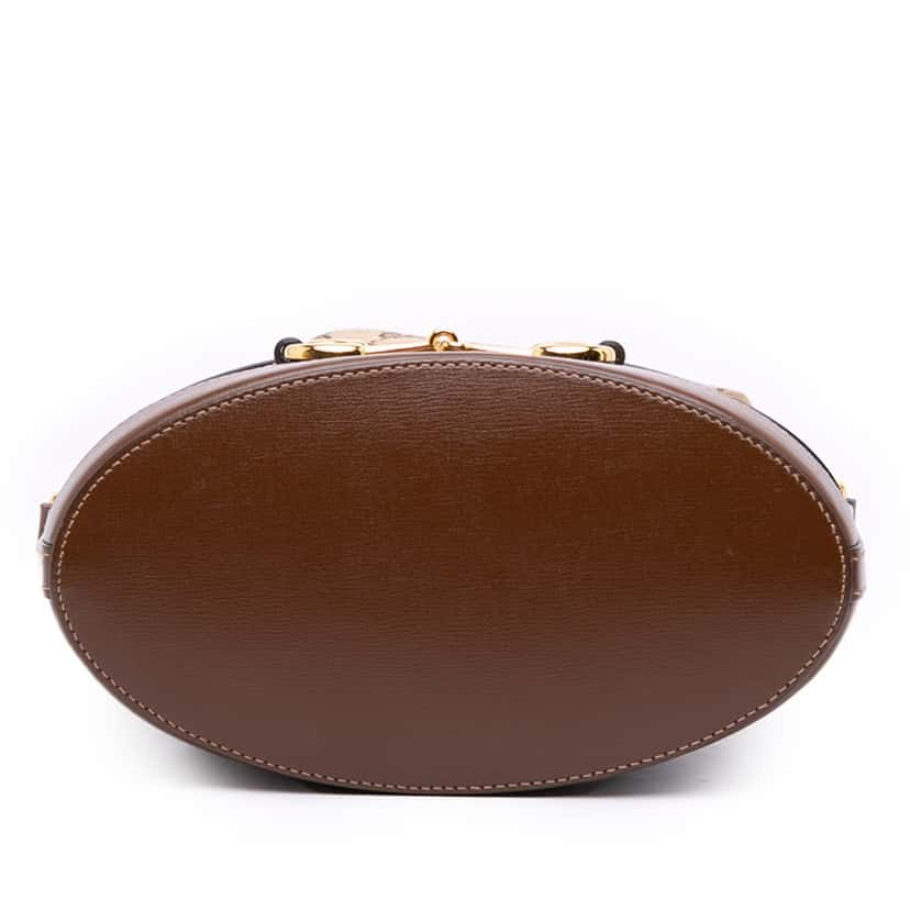 Gucci GG Canvas Horsebit 1955 Bucket Bag Brown Canvas Good condition - Inside View