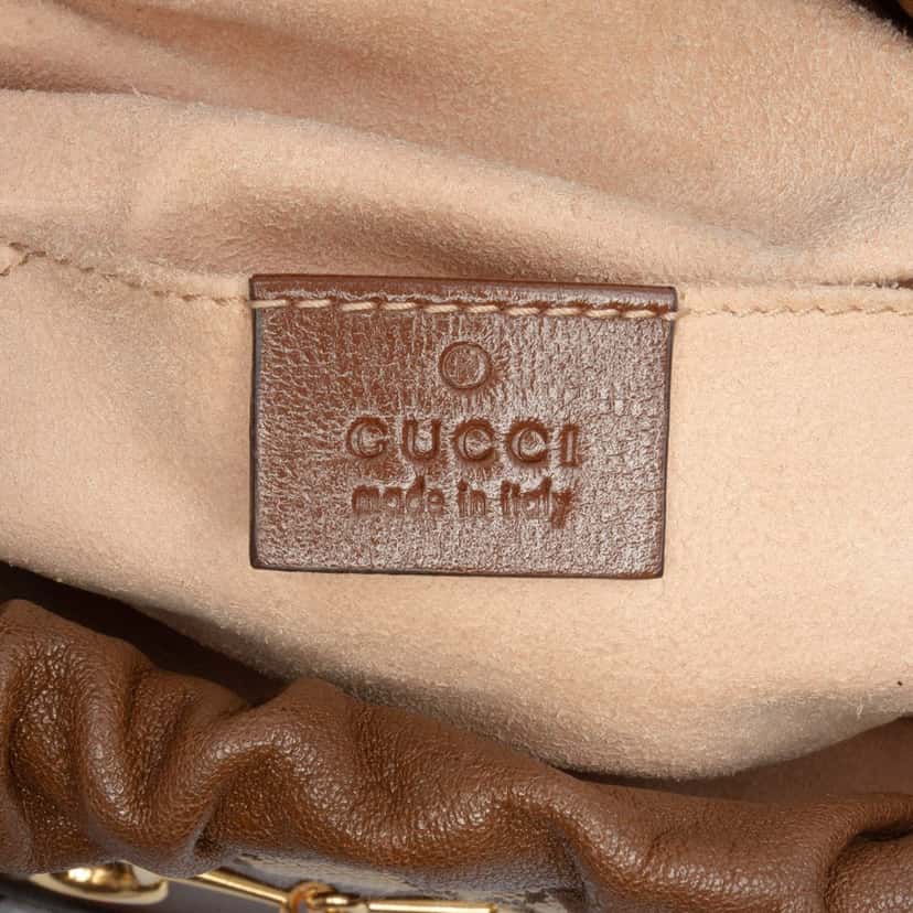 Gucci GG Canvas Horsebit 1955 Bucket Bag Brown Canvas Good condition - Box View