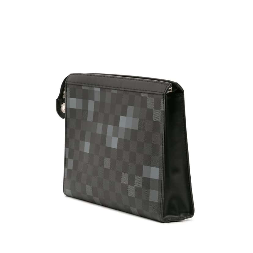 Louis Vuitton Damier Graphite Pixel Pochette Voyage MM Grey Canvas Good condition - Back View