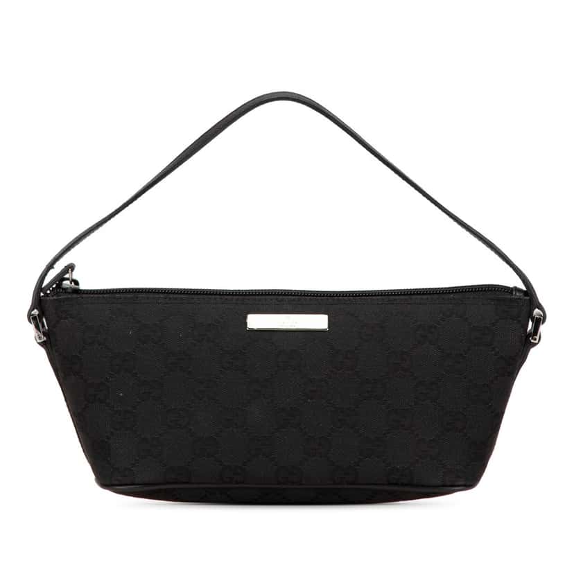 Gucci GG Canvas Boat Black Canvas Good condition - Front View