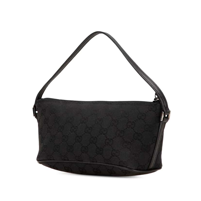 Gucci GG Canvas Boat Black Canvas Good condition - Back View