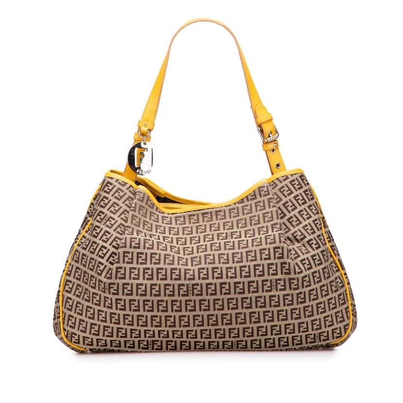 Fendi Zucchino Canvas Tote Brown Canvas Good condition - Front View