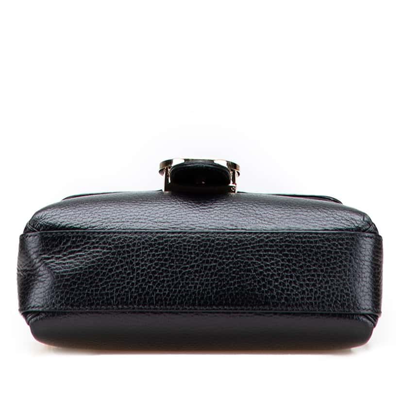 Gucci Small Dollar Calfskin Interlocking G Crossbody Black Leather Good condition - Inside View