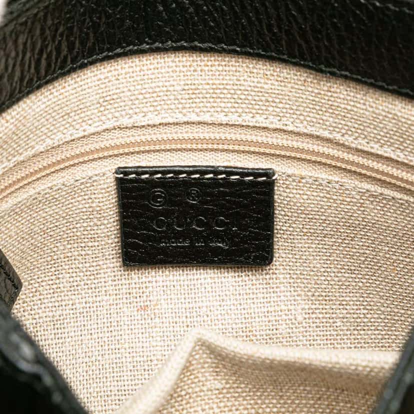 Gucci Small Dollar Calfskin Interlocking G Crossbody Black Leather Good condition - Box View