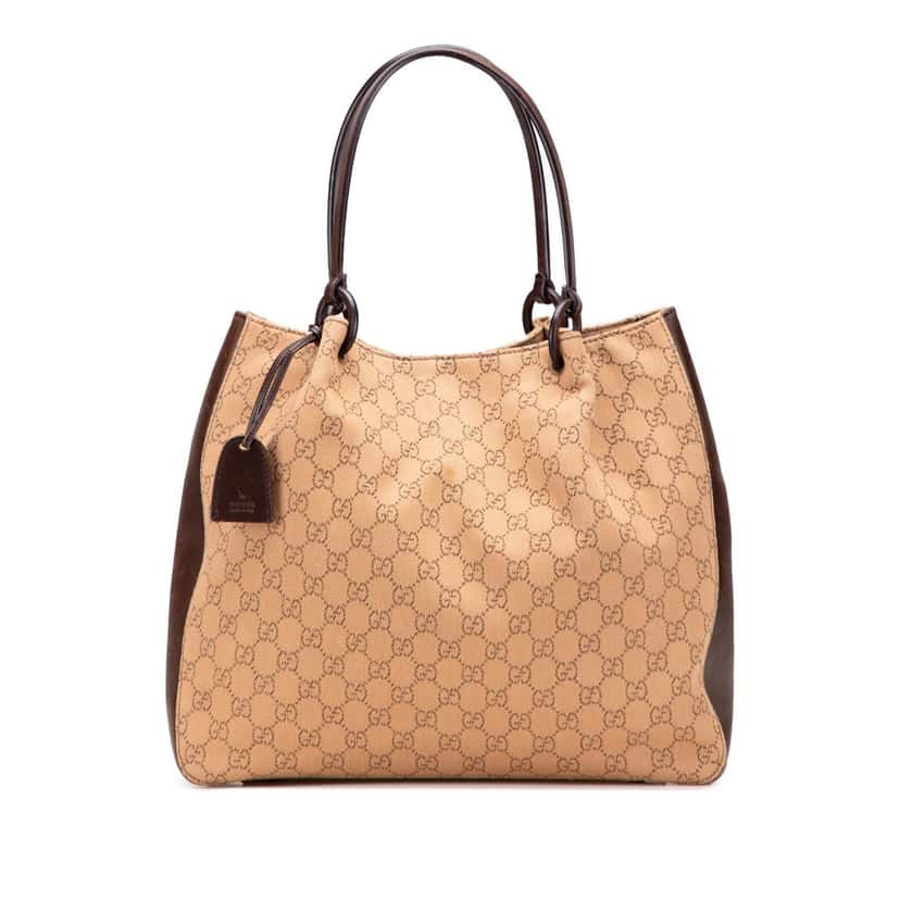 Gucci GG Denim Tote Brown Denim Good condition - Front View