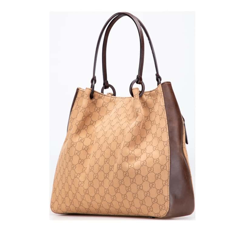 Gucci GG Denim Tote Brown Denim Good condition - Back View