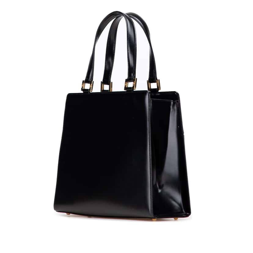 Yves Saint Laurent Leather Handbag Black Leather Good condition - Back View
