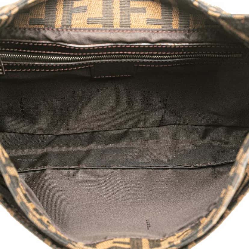 Fendi Zucca Canvas Shoulder Bag Brown Canvas Good condition - Model View