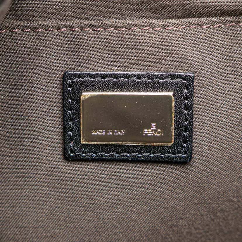 Fendi Zucchino Canvas Chef Front Pocket Shopping Tote Brown Canvas Good condition - Box View