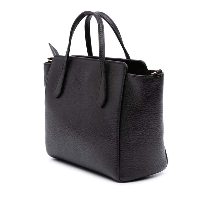 Gucci Mini Leather Swing Satchel Black Leather Good condition - Back View
