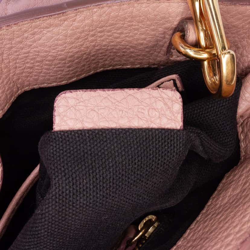Burberry Small Calfskin and House Check Banner Bag Pink Leather Good condition - Box View