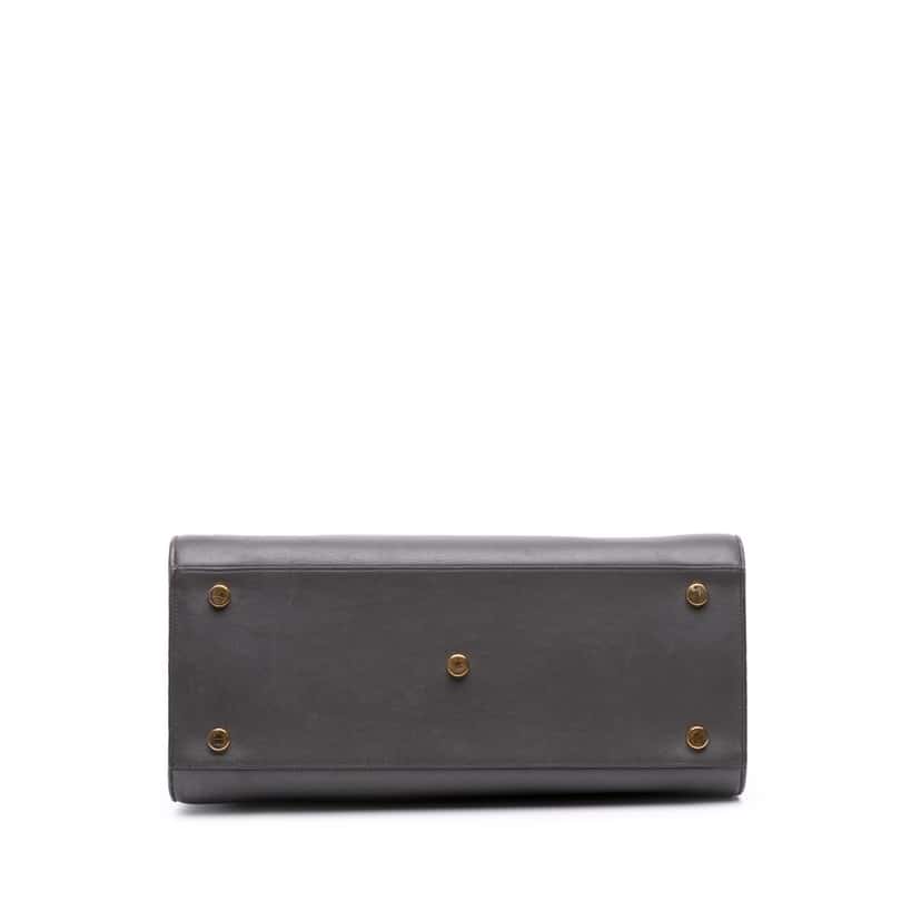 Saint Laurent Small Leather Sac De Jour Satchel Grey Leather Good condition - Inside View