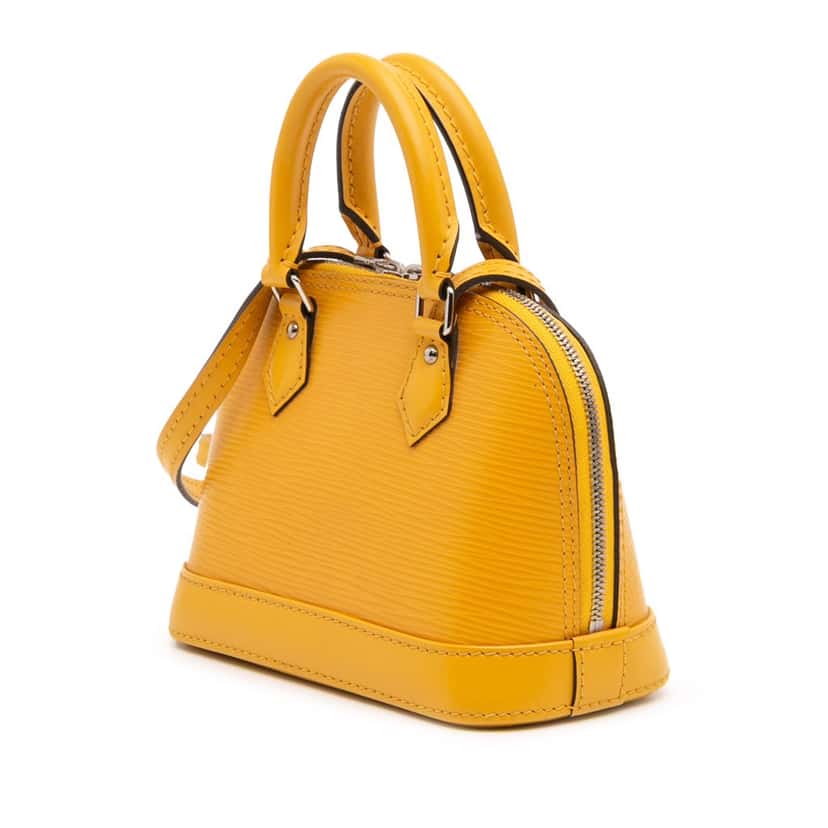 Louis Vuitton Epi Nano Alma Yellow Leather Good condition - Back View