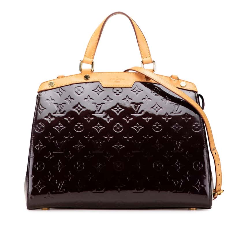 Louis Vuitton Monogram Vernis Brea GM Purple Leather Good condition - Front View