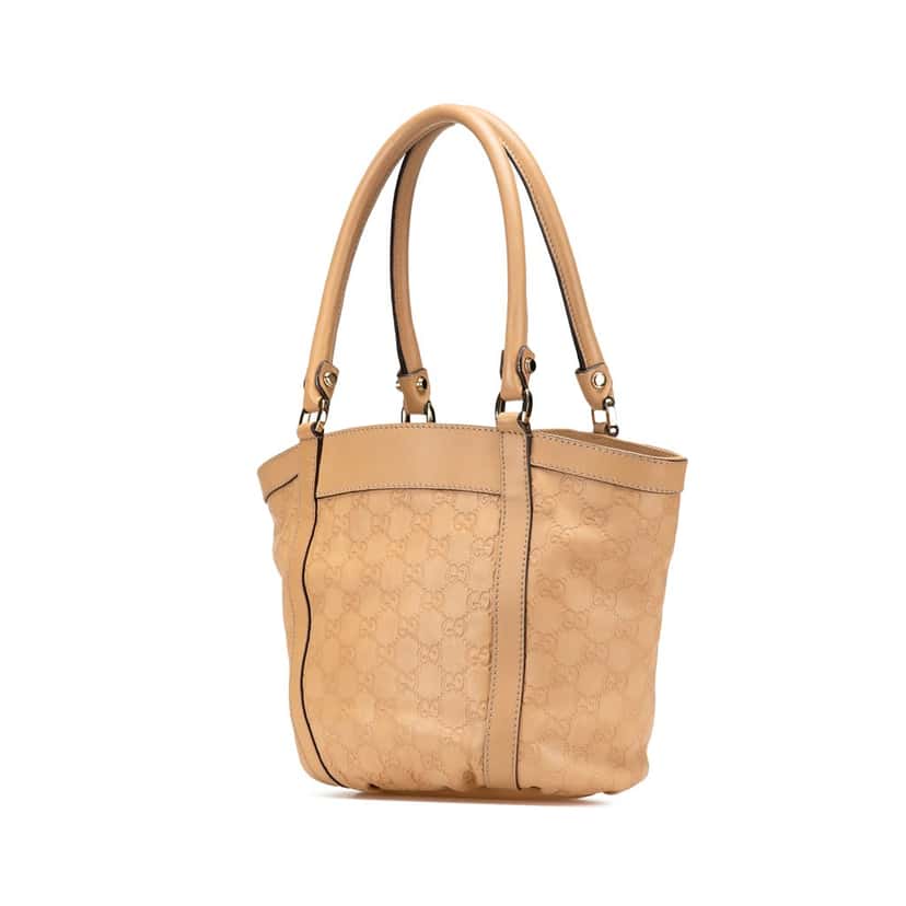 Gucci Guccissima Abbey D Ring Handbag Brown Leather Good condition - Back View