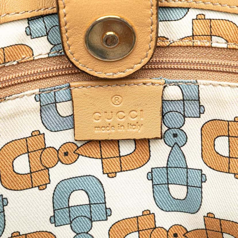 Gucci Guccissima Abbey D Ring Handbag Brown Leather Good condition - Box View