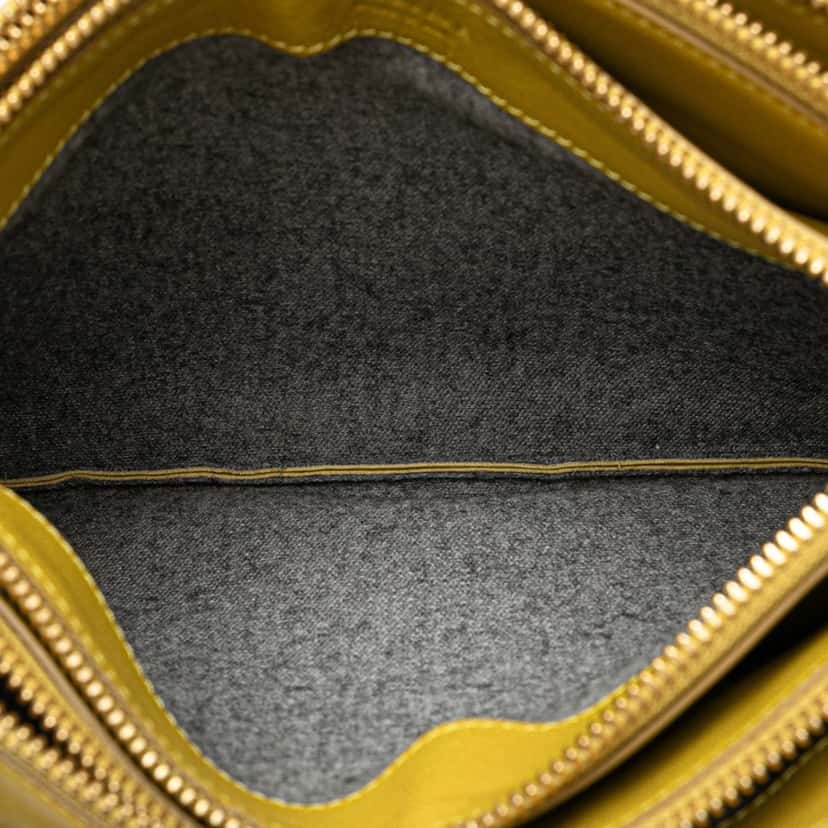 Celine Large Lambskin Trio Crossbody Yellow Leather Fair condition - Box View