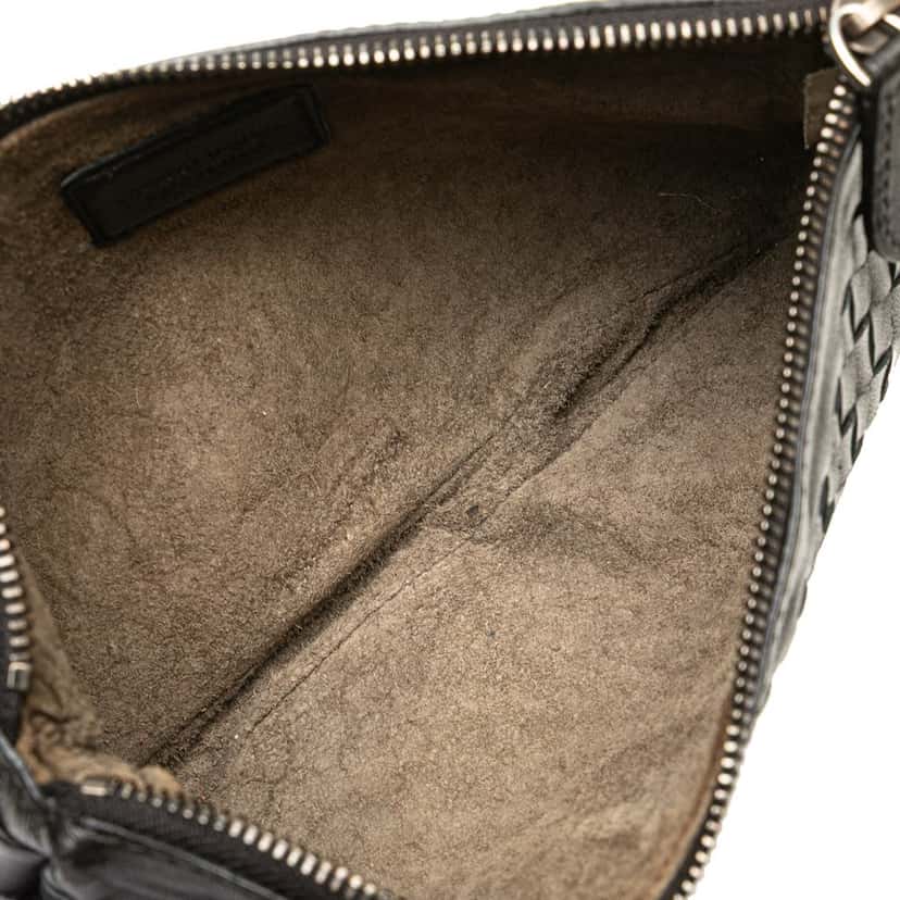 Bottega Veneta Nappa Intrecciato Coin Pouch Black Leather Good condition - Model View