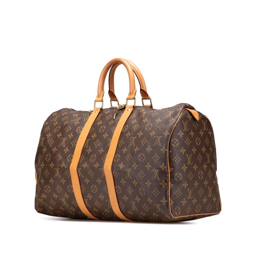 Louis Vuitton Monogram Keepall 45 Brown Canvas Good condition - Back View