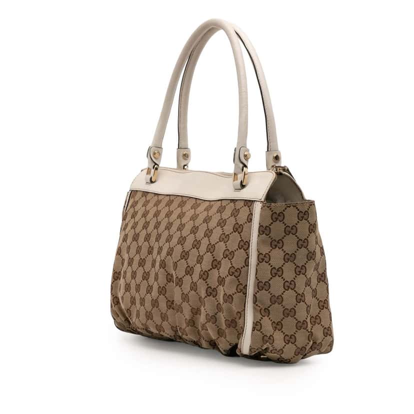 Gucci GG Canvas Abbey D Ring Tote Brown Canvas Good condition - Back View