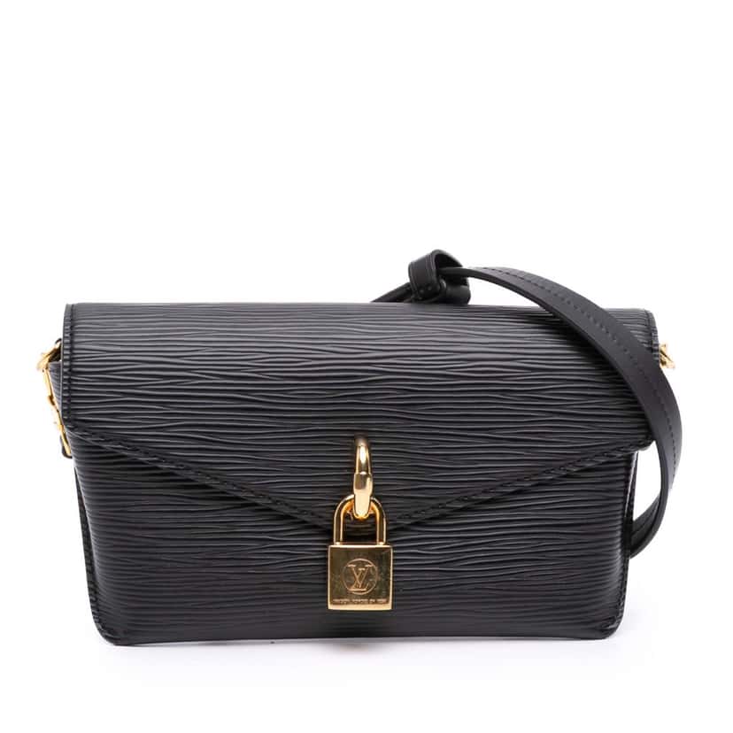 Louis Vuitton Epi Padlock On Strap Black Leather Good condition - Front View