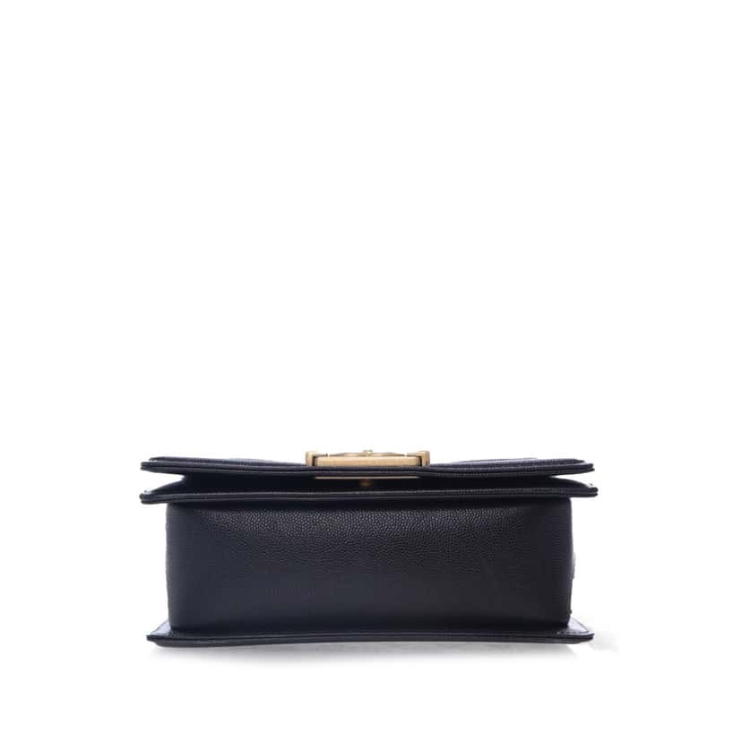 Chanel Small Caviar Boy Flap Black Leather Good condition - Inside View