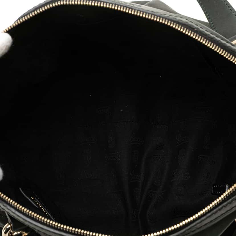 Gucci Leather Bridle Satchel Black Leather Good condition - Model View