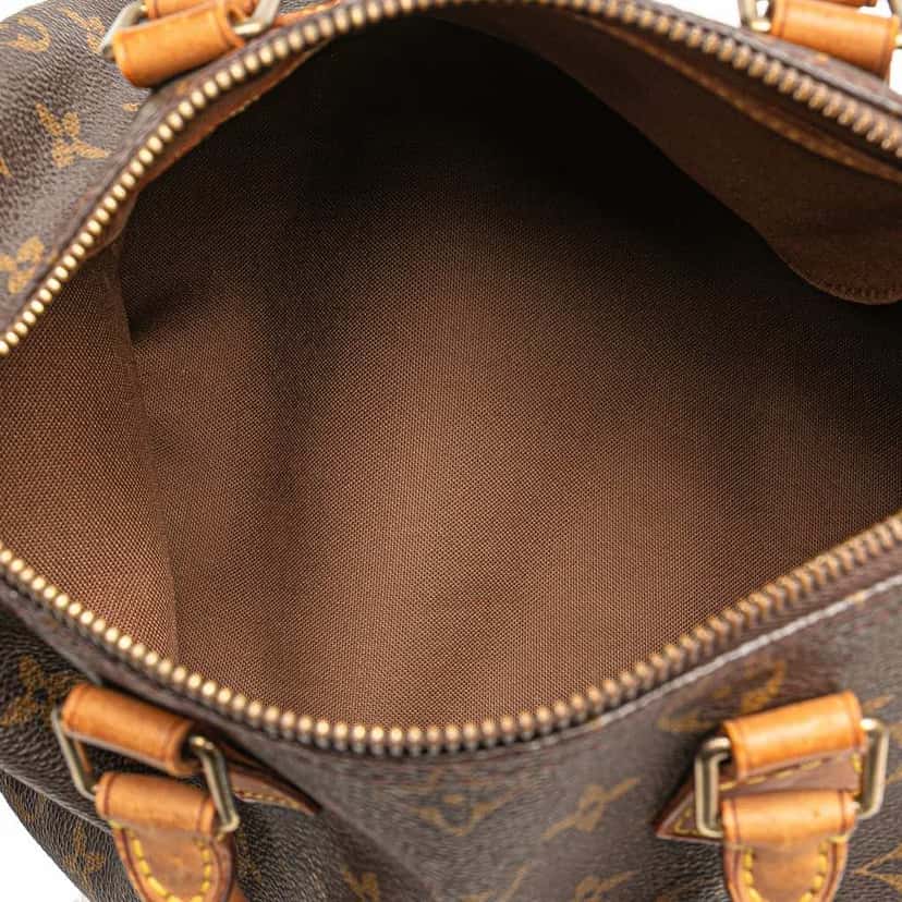 Louis Vuitton Monogram Speedy 25 Brown Canvas Fair condition - Model View